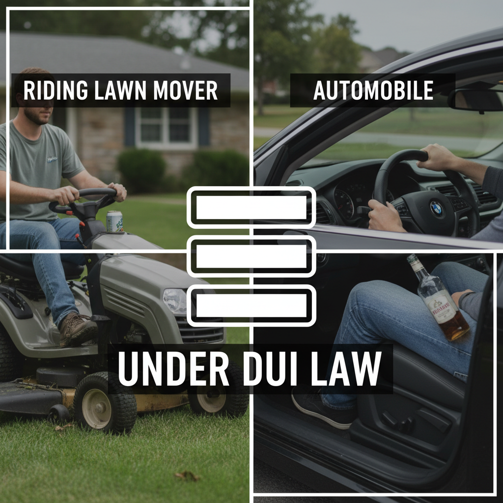 Can You Get a DUI on a Lawn Mower? State Laws and Legal Consequences Visual comparison of a lawn mower and car with an equals sign, illustrating that both are subject to DUI statutes