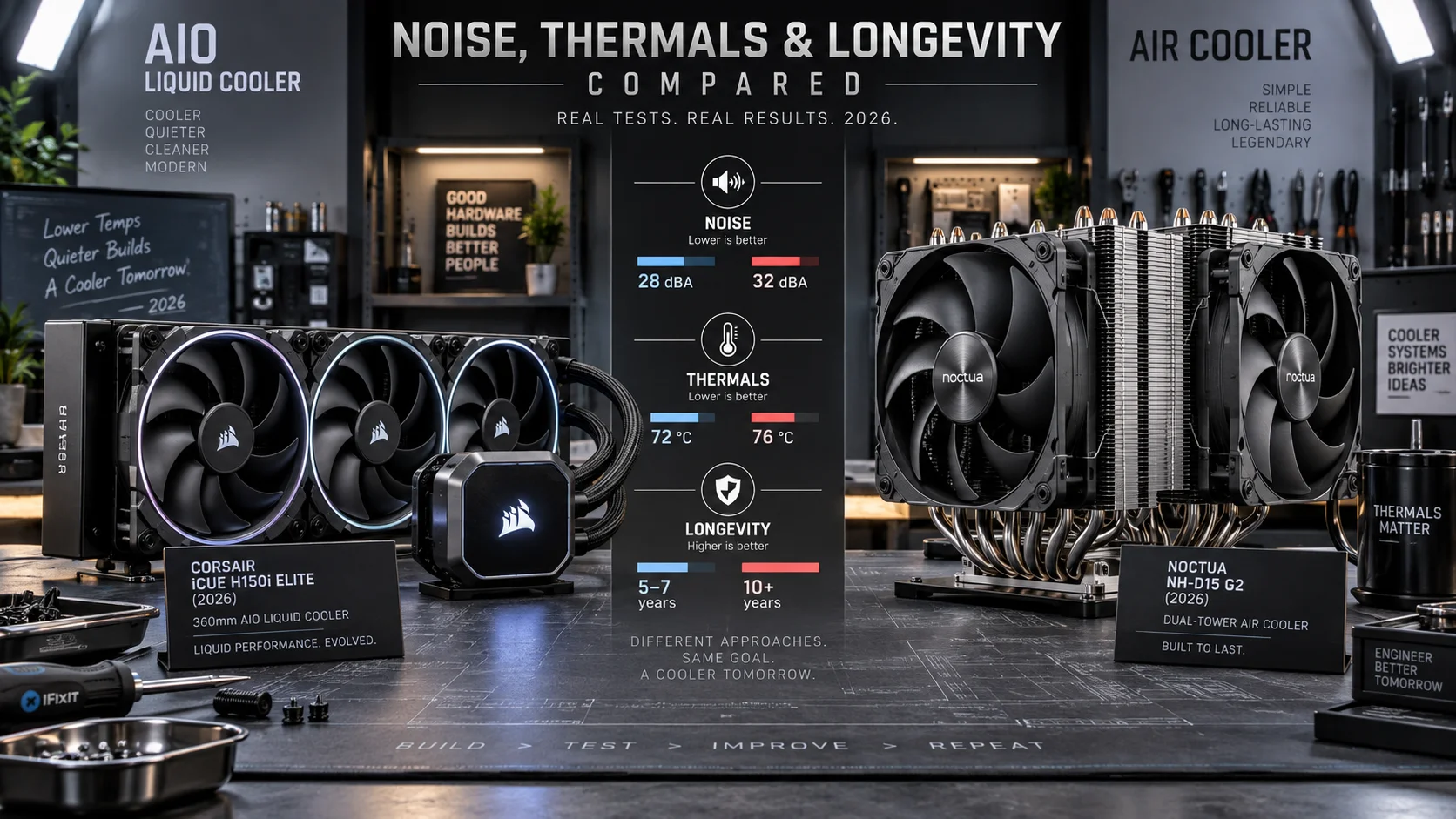 AIO Liquid Cooler vs Air Cooler in 2026: Noise, Thermals &amp; Longevity Compared