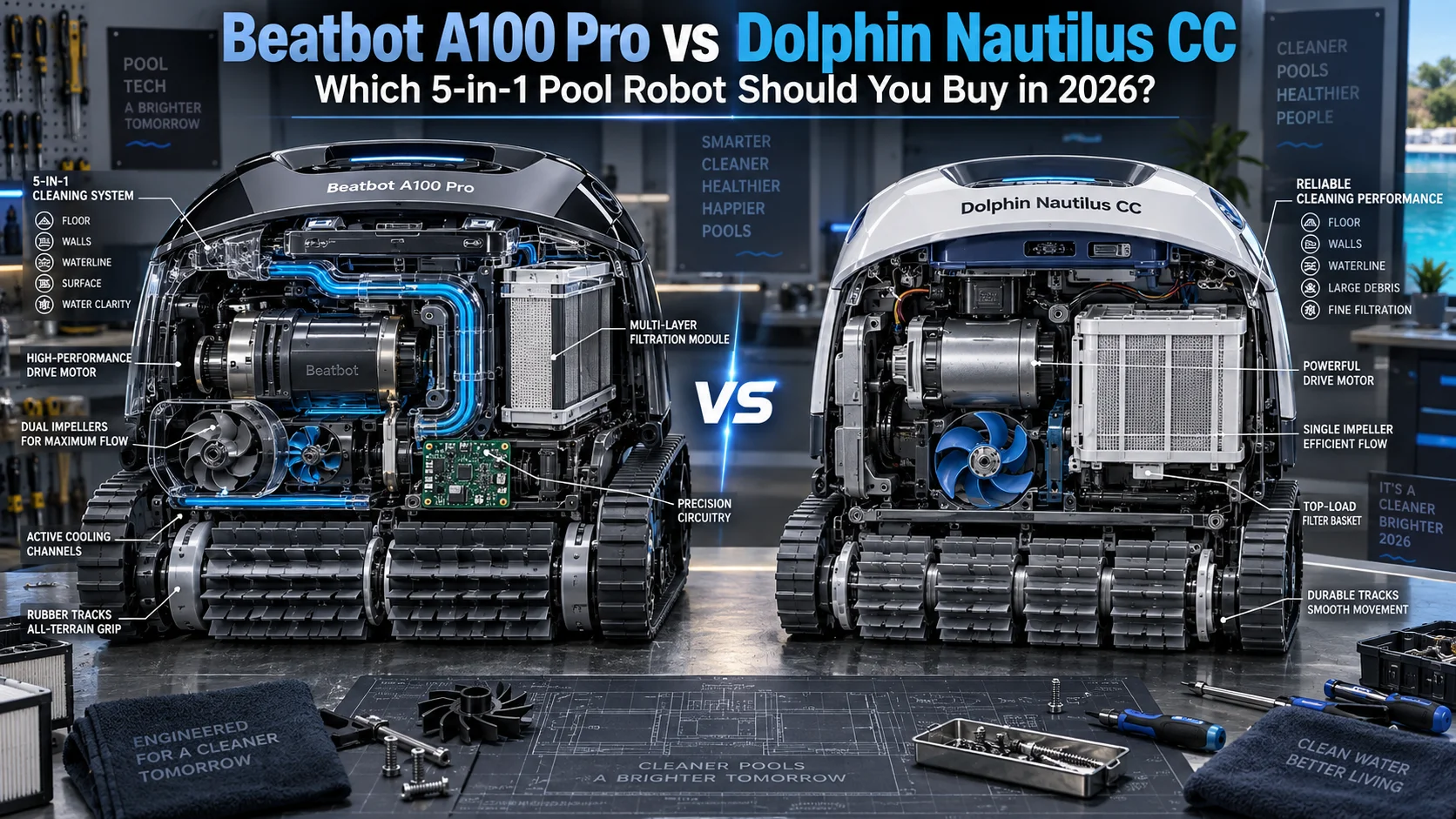 Beatbot A100 Pro vs Dolphin Nautilus CC: Which 5-in-1 Pool Robot Should You Buy in 2026? Detail