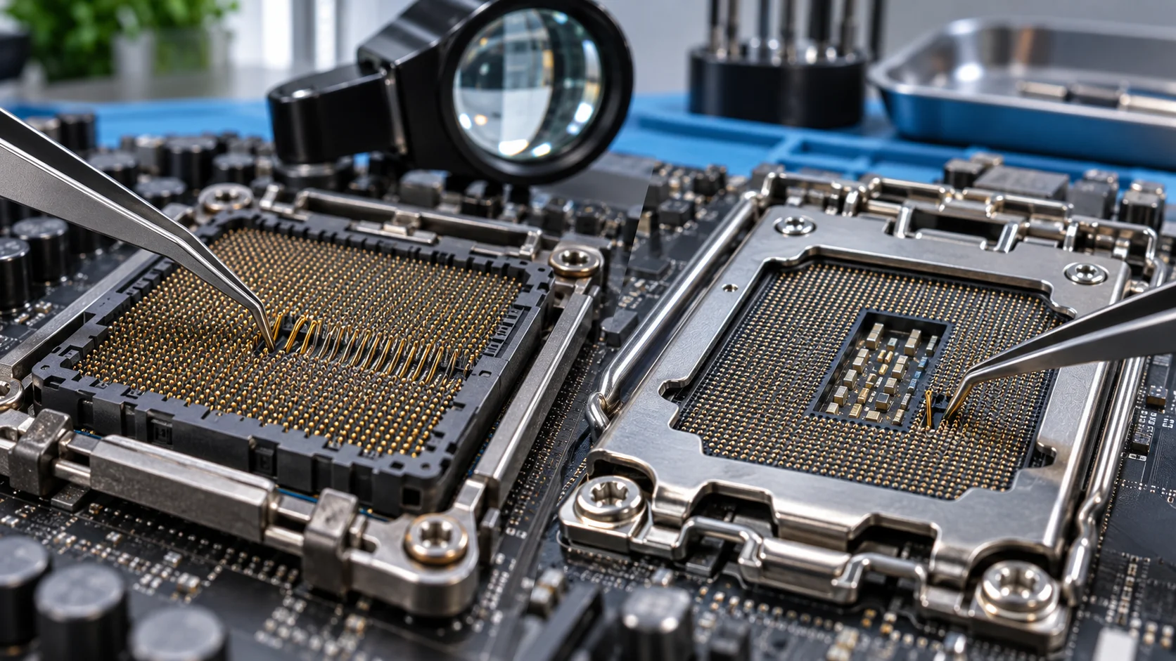 Can You Fix Bent Socket Pins on AM5 & LGA 1851 Motherboards? Repair Guide Component View