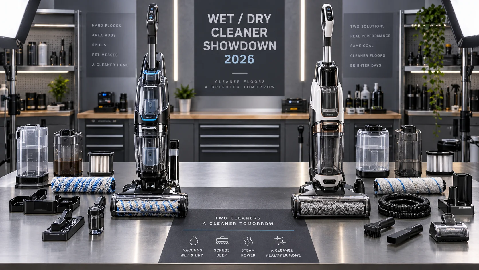 Bissell CrossWave HydroSteam vs Shark StainForce: Wet/Dry Cleaner Showdown (2026)