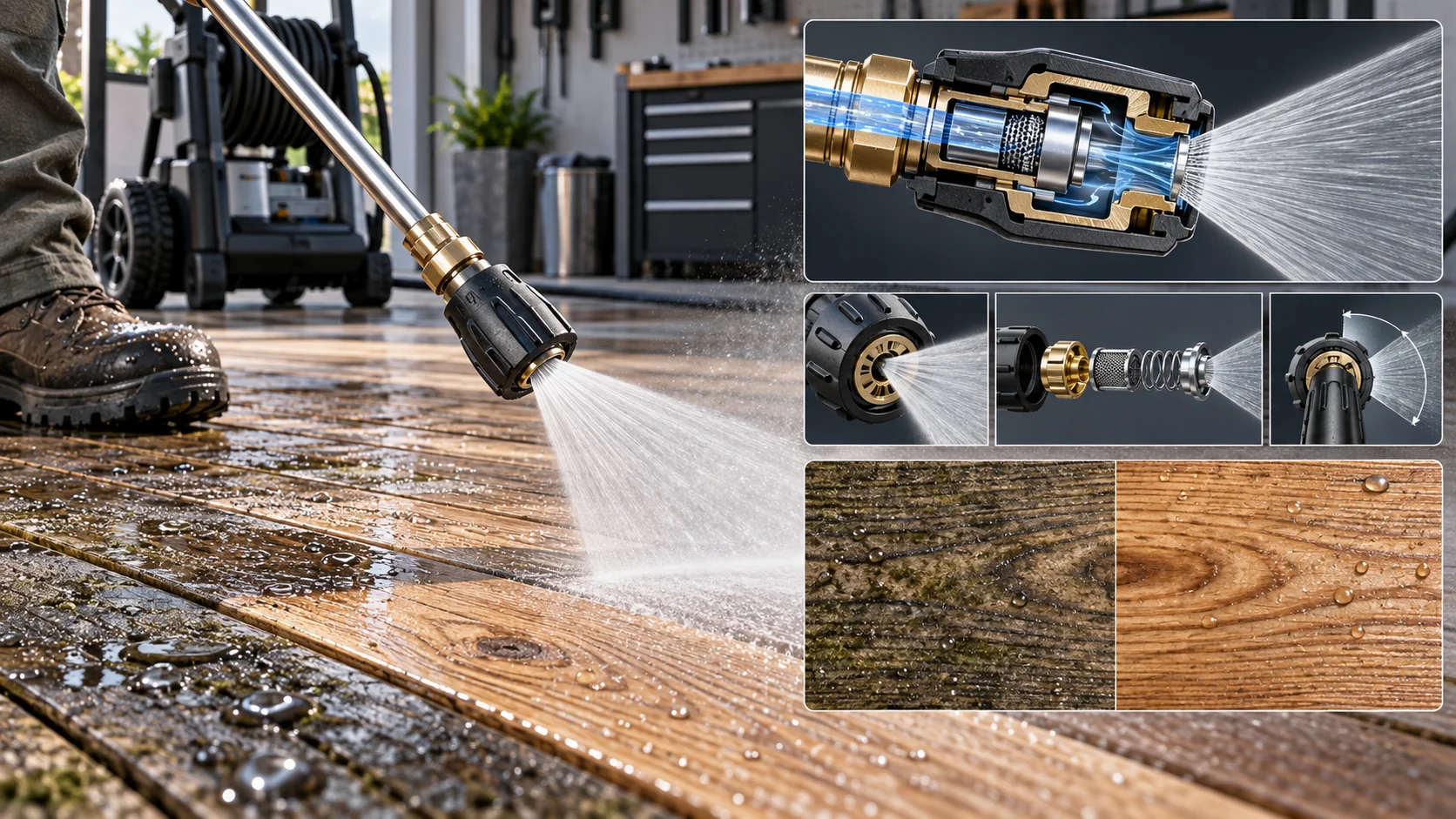 How to Clean a Wood Deck with a Pressure Washer Without Damaging the Grain Detail