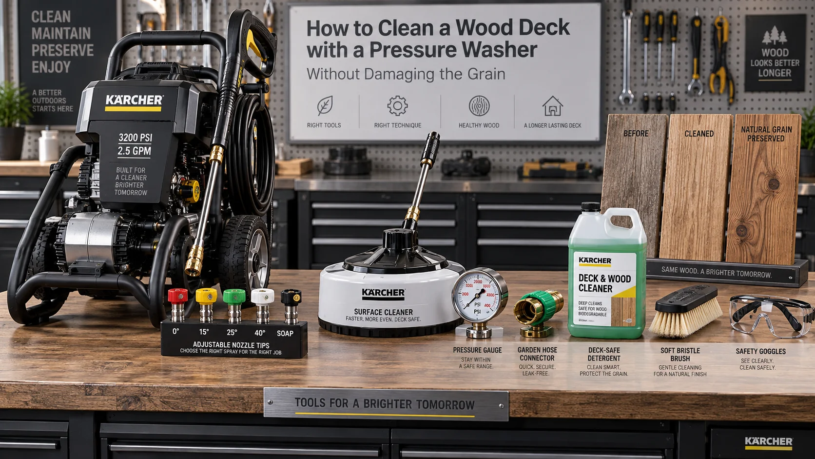 How to Clean a Wood Deck with a Pressure Washer Without Damaging the Grain