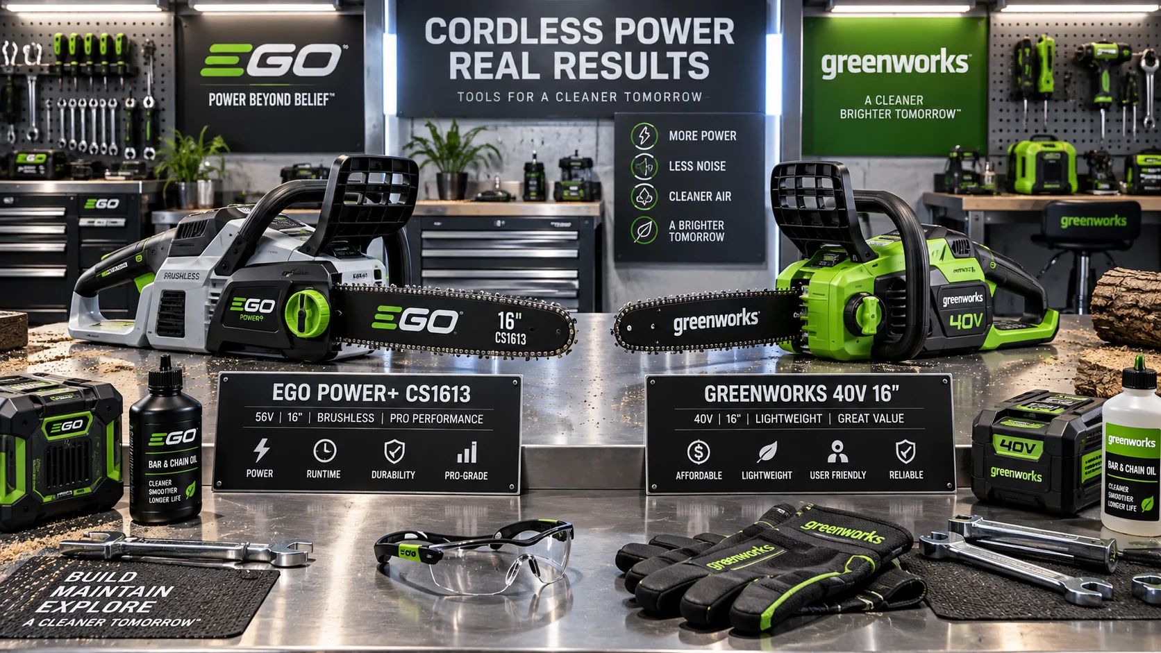 EGO Power+ CS1613 vs Greenworks 40V 16": Which Battery Chainsaw Should You Buy in 2026? EGO Power+ CS1613 vs Greenworks 40V 16": Which Battery Chainsaw Should You Buy in 2026?