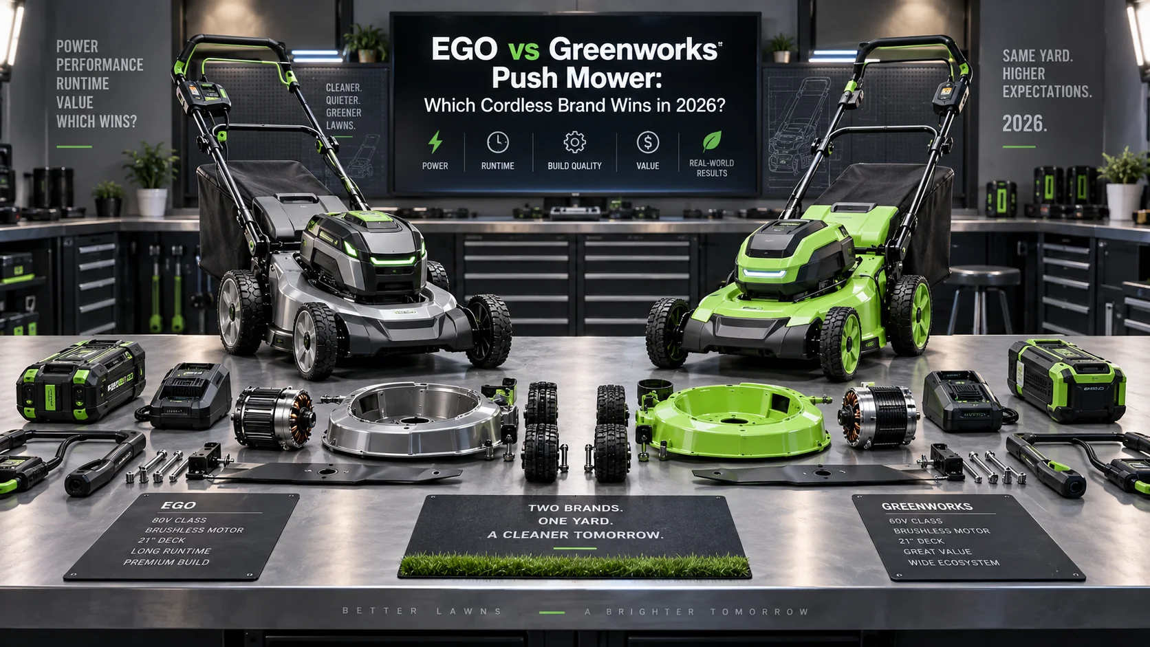 EGO vs Greenworks Push Mower: Which Cordless Brand Wins in 2026?