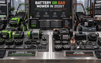 Greenworks 40V Self-Propelled vs SENIX 22″ Gas: Battery or Gas Mower in 2026?