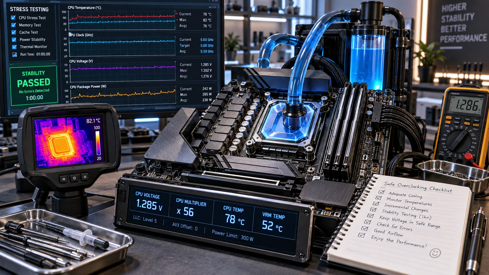 How to Overclock Your CPU: Safe Voltage, Multipliers &amp; Stability Stress Testing Detail