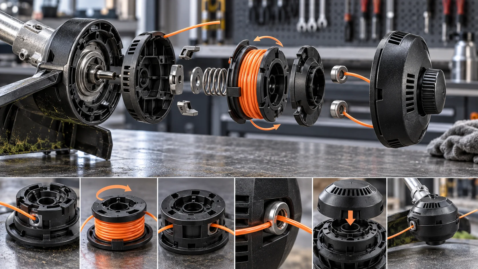 How to Replace and Restring a String Trimmer Head (Universal Fit Guide) Detail