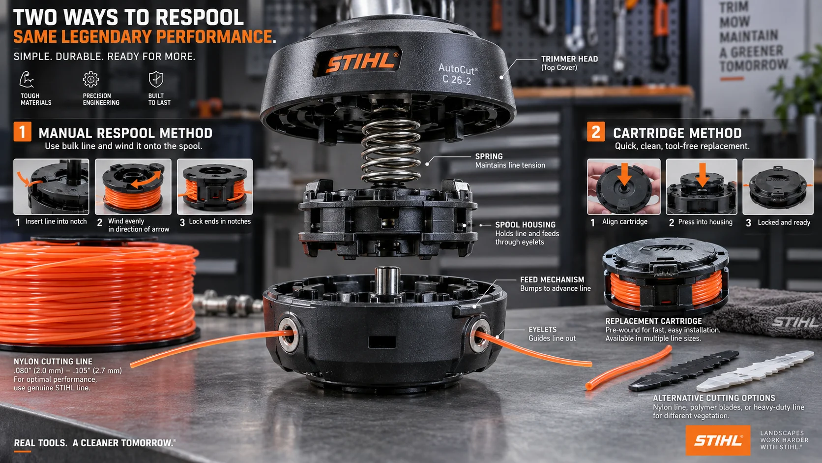 How to Respool a Weed Eater: Manual and Cartridge Methods Detail