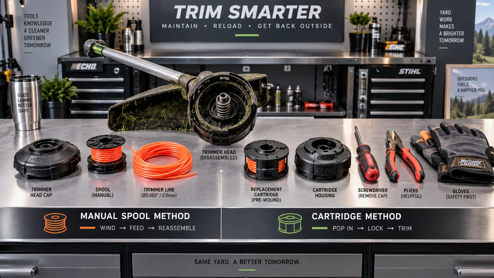 How to Respool a Weed Eater: Manual and Cartridge Methods
