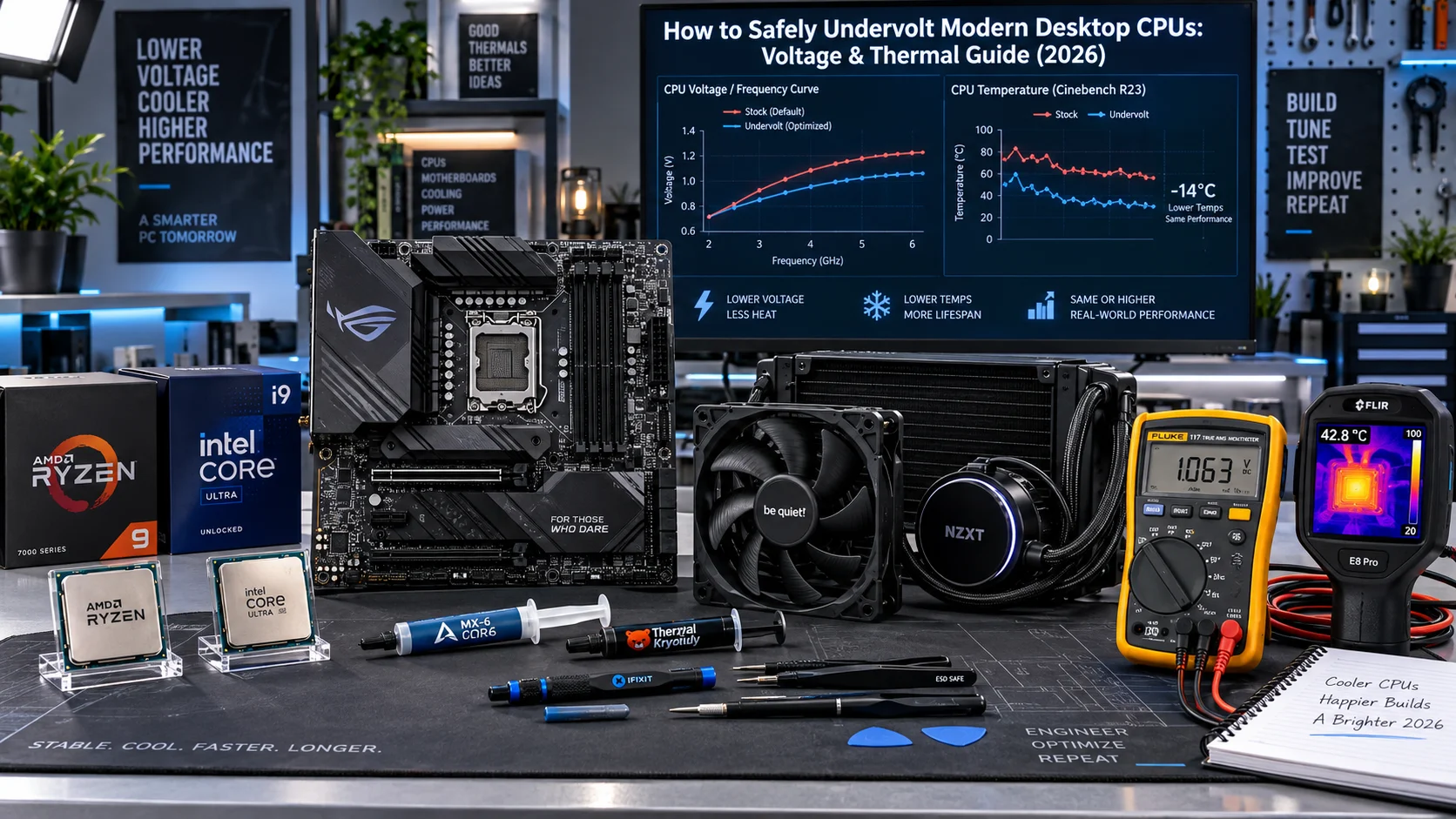How to Safely Undervolt Modern Desktop CPUs: Voltage &amp; Thermal Guide (2026)