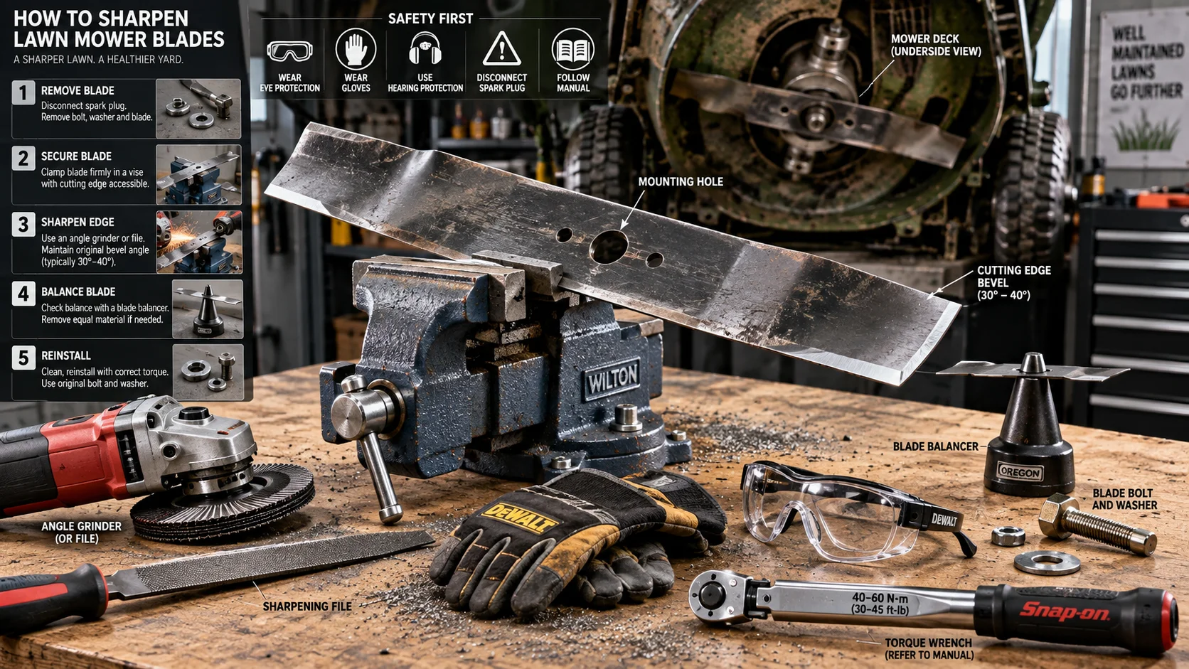 How Do You Sharpen Lawn Mower Blades? (Step-by-Step Guide & Safety Tips) How Do You Sharpen Lawn Mower Blades? (Step-by-Step Guide & Safety Tips) Detail