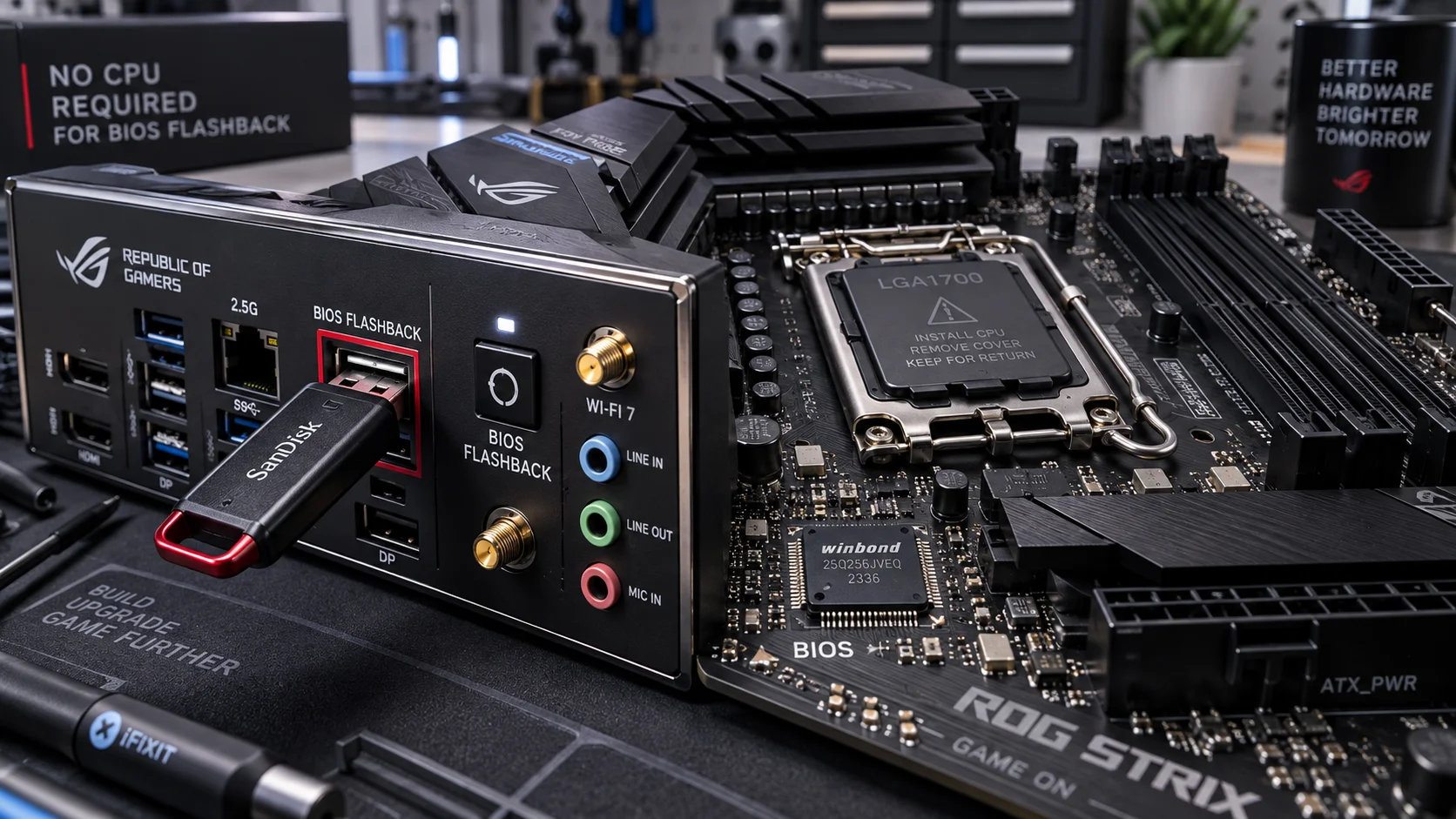 How to Update Motherboard BIOS with USB BIOS Flashback (No CPU Required) Component View