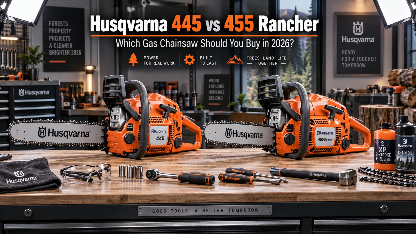 Husqvarna 445 vs 455 Rancher: Which Gas Chainsaw Should You Buy in 2026? Husqvarna 445 vs 455 Rancher: Which Gas Chainsaw Should You Buy in 2026?