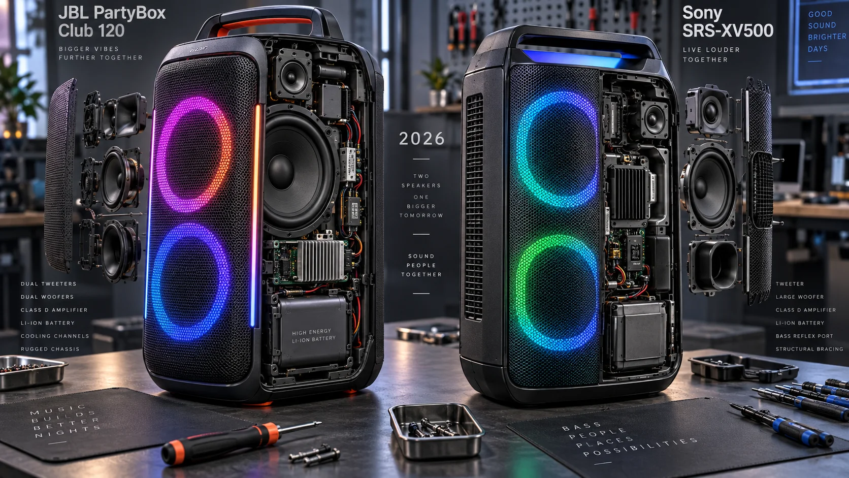 JBL PartyBox Club 120 vs Sony SRS-XV500: Portable Party Speaker Battle (2026) Detail