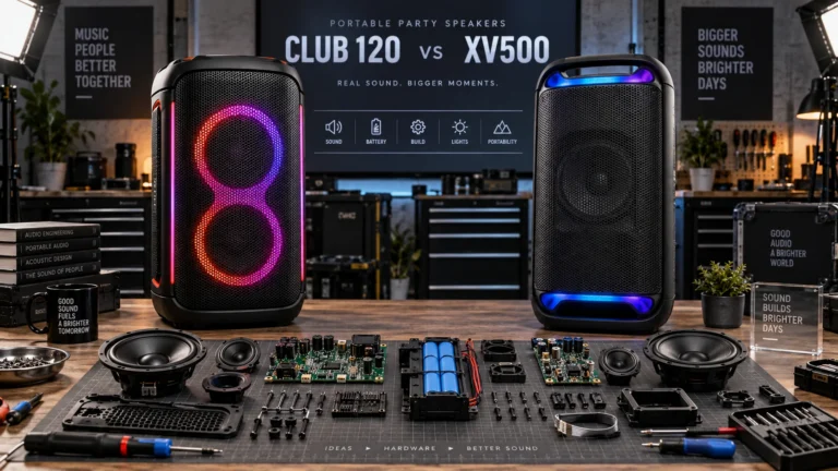 JBL PartyBox Club 120 vs Sony SRS-XV500: Portable Party Speaker Battle (2026)