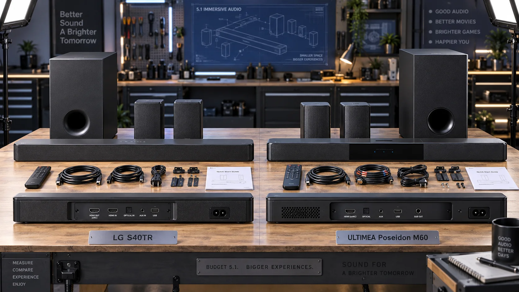 LG S40TR vs ULTIMEA Poseidon M60: Which Budget 5.1 Soundbar Should You Buy in 2026?