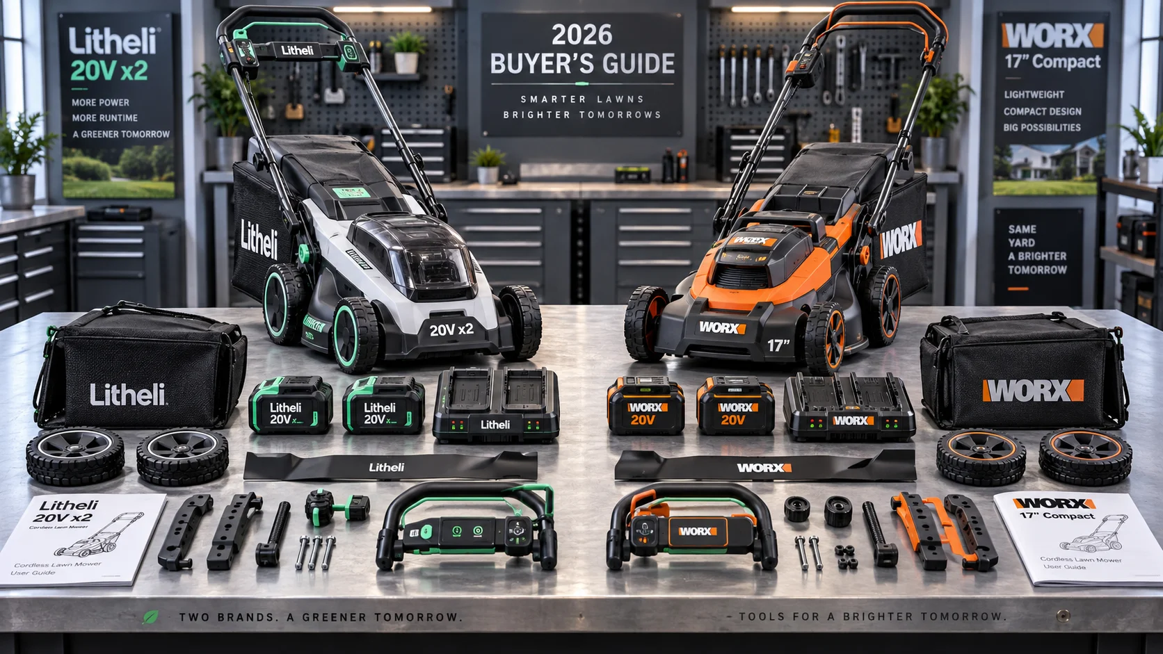 Litheli 20V x2 vs WORX 17" Compact: Which Lightweight Cordless Mower Should You Buy in 2026?