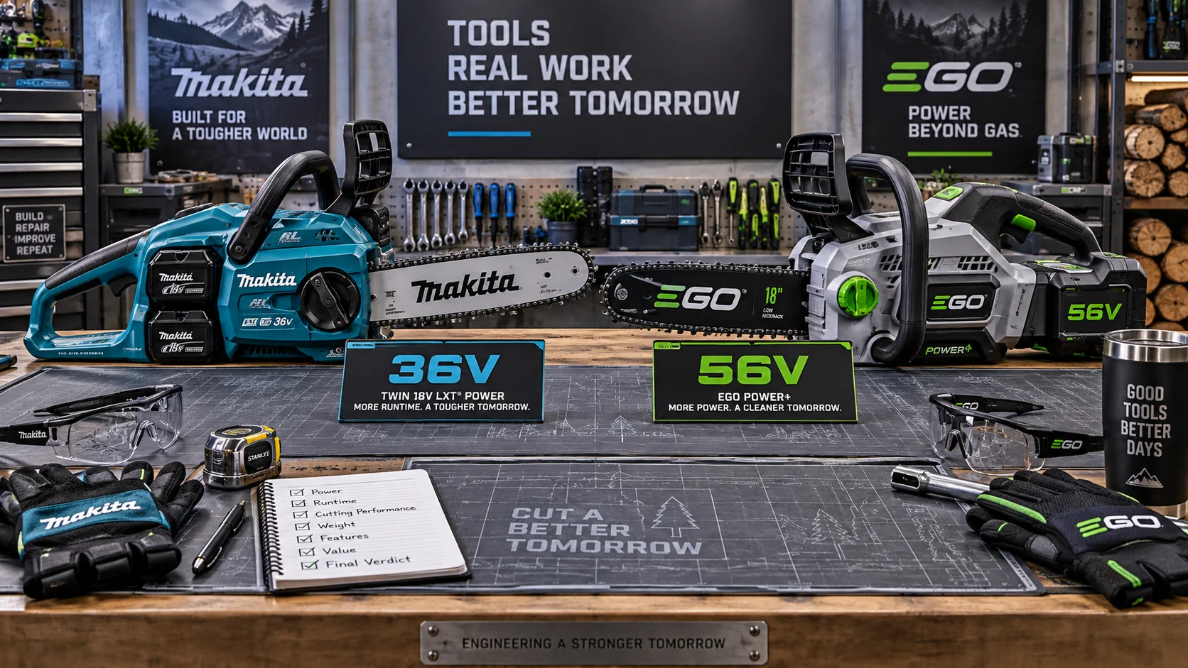 Makita XCU08PT vs EGO Power+ CS2005: 36V vs 56V Chainsaw — Which Should You Buy in 2026?