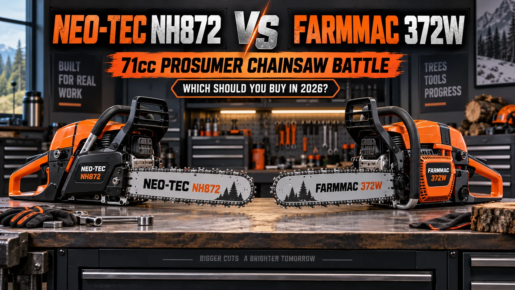 NEO-TEC NH872 vs FARMMAC 372W: 71cc Prosumer Chainsaw Battle — Which Should You Buy in 2026?