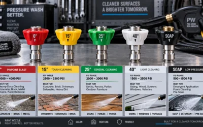 Pressure Washer Nozzle Color Guide: Degrees, PSI, and Proper Surface Uses