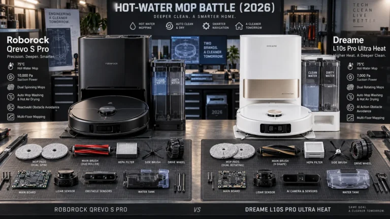 Roborock Qrevo S Pro vs Dreame L10s Pro Ultra Heat: Hot-Water Mop Battle (2026)