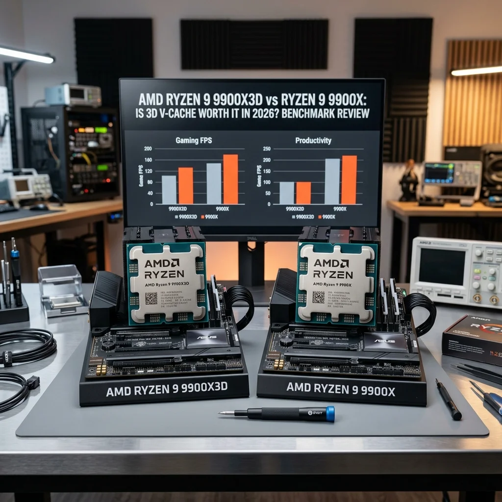 AMD Ryzen 9 9900X3D vs Ryzen 9 9900X: Is 3D V-Cache Worth It in 2026? AMD Ryzen 9 9900X3D vs Ryzen 9 9900X: Is 3D V-Cache Worth It in 2026?