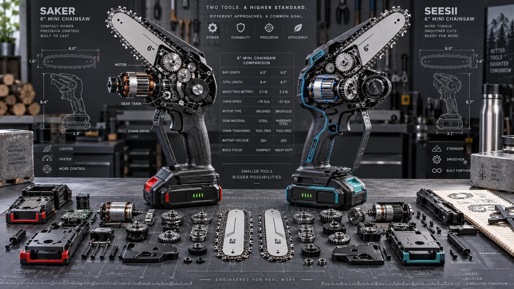 Saker vs Seesii Mini Chainsaw: Which 6-Inch Mini Chainsaw Should You Buy in 2026? Detail