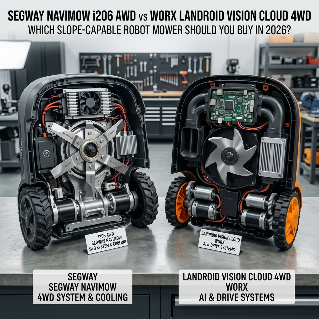 Segway Navimow i206 AWD vs WORX Landroid Vision Cloud 4WD: Which Slope-Capable Robot Mower Should You Buy in 2026? Segway Navimow i206 AWD vs WORX Landroid Vision Cloud 4WD: Which Slope-Capable Robot Mower Should You Buy in 2026? Detail