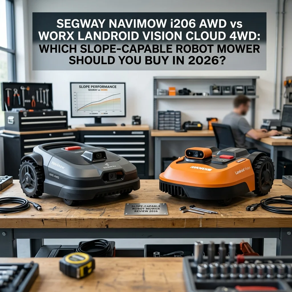 Segway Navimow i206 AWD vs WORX Landroid Vision Cloud 4WD: Which Slope-Capable Robot Mower Should You Buy in 2026? Segway Navimow i206 AWD vs WORX Landroid Vision Cloud 4WD: Which Slope-Capable Robot Mower Should You Buy in 2026?