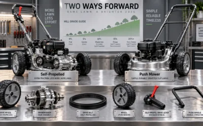 Self-Propelled vs Push Mowers: Drive Types, Hills, and Buying Advice (2026)