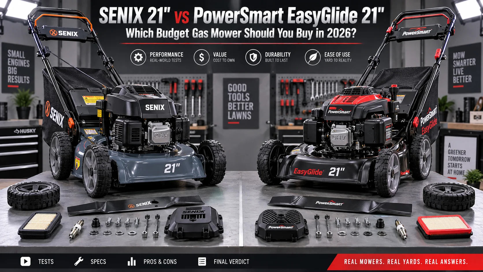 SENIX 21" vs PowerSmart EasyGlide 21": Which Budget Gas Mower Should You Buy in 2026? SENIX 21" vs PowerSmart EasyGlide 21": Which Budget Gas Mower Should You Buy in 2026?