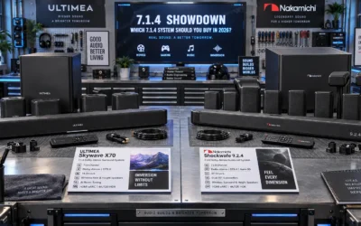 ULTIMEA Skywave X70 vs Nakamichi Shockwafe 9.2.4: Which 7.1.4 System Should You Buy in 2026?