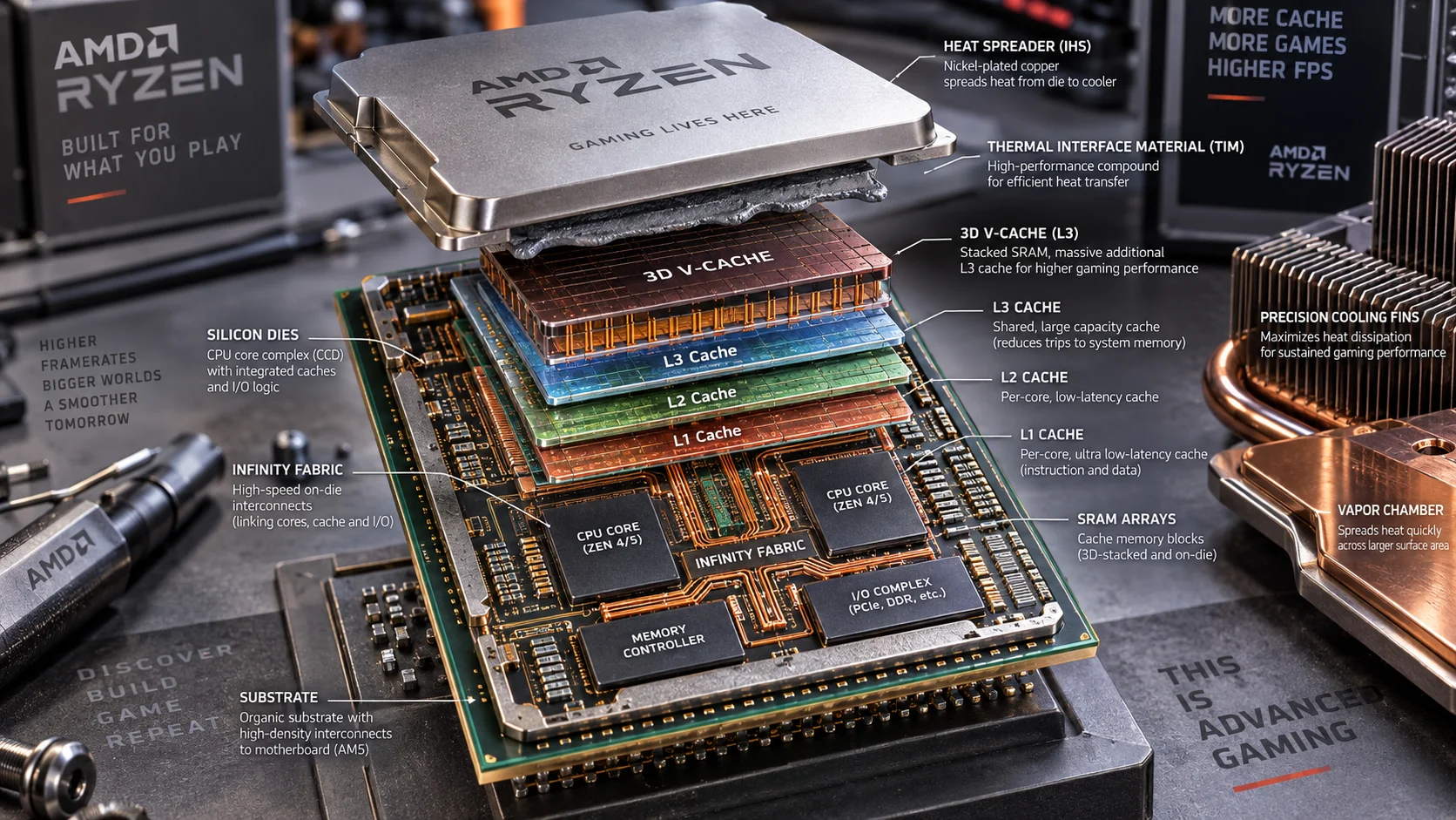 What Is CPU Cache? L1, L2, L3 &amp; AMD 3D V-Cache Explained for Gamers Detail