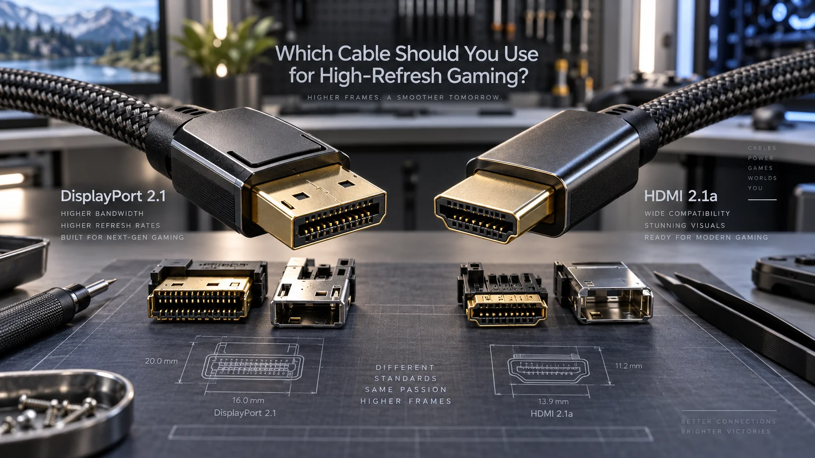 DisplayPort 2.1 vs HDMI 2.1a: Which Cable Should You Use for High-Refresh Gaming? DisplayPort 2.1 vs HDMI 2.1a: Which Cable Should You Use for High-Refresh Gaming? Component View
