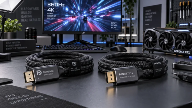 DisplayPort 2.1 vs HDMI 2.1a: Which Cable Should You Use for High-Refresh Gaming?