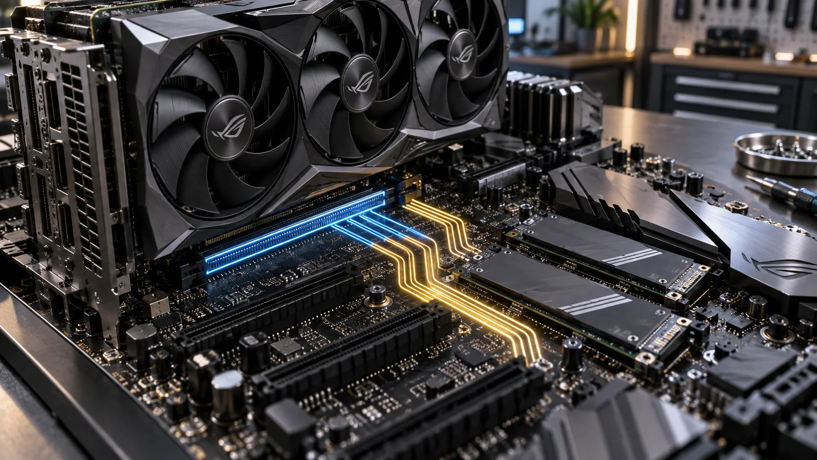 What Is PCIe Bifurcation? How M.2 SSDs Drop Your GPU Slot to x8 (2026) Component View