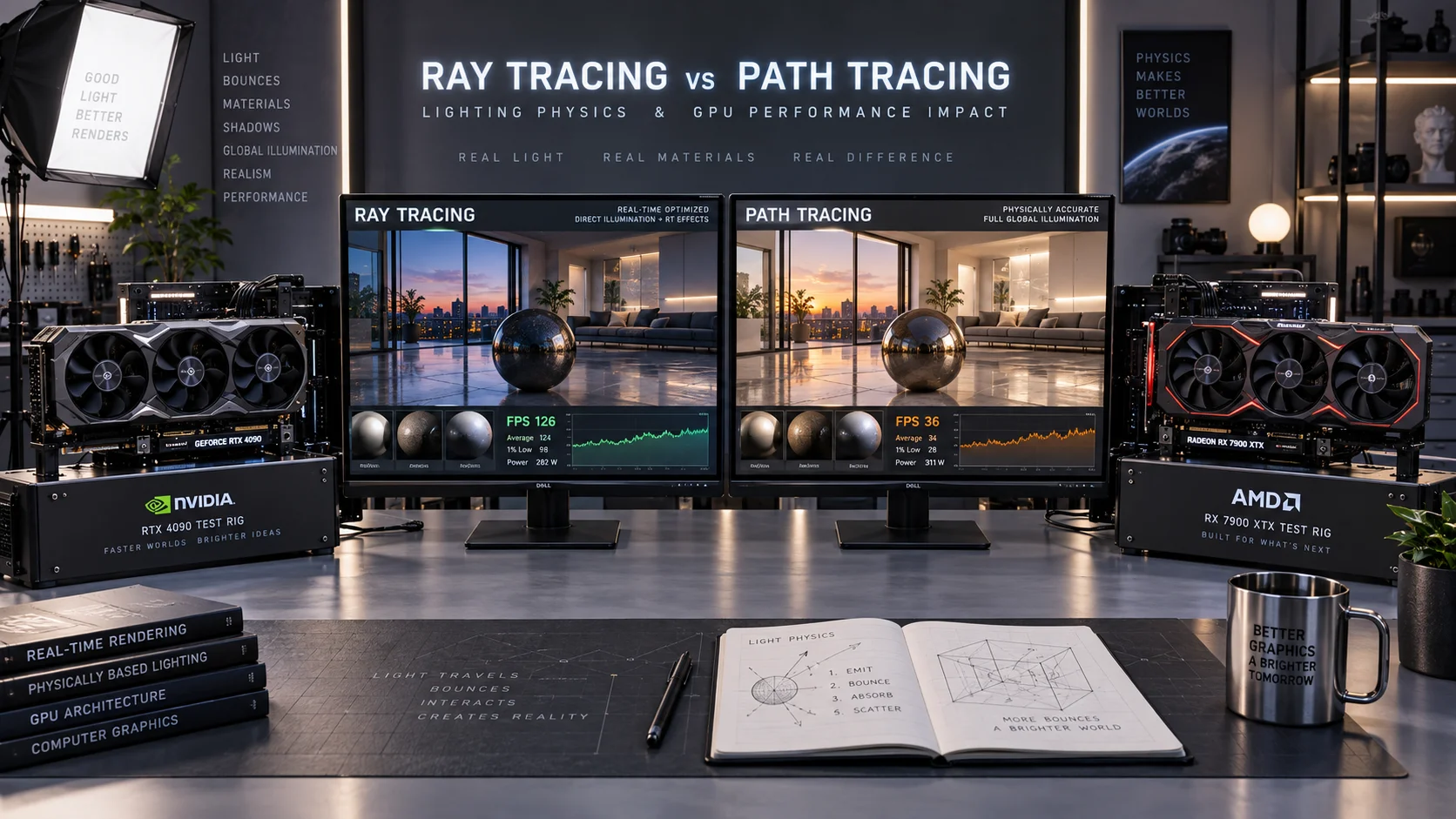 Ray Tracing vs Path Tracing: Lighting Physics & GPU Performance Impact