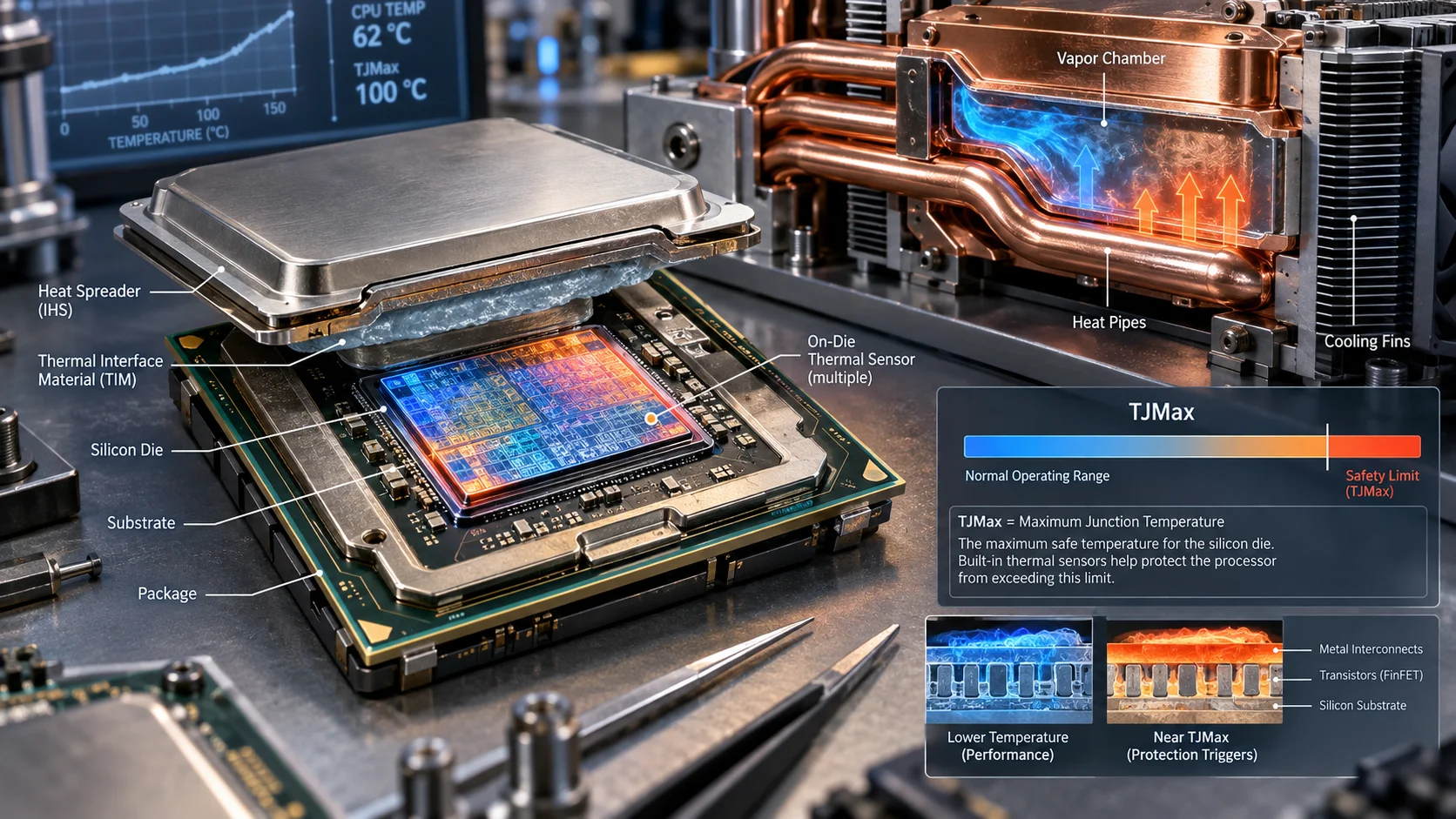 What Is TJMax on Intel and AMD Processors? Silicon Safety Limits Explained What Is TJMax on Intel and AMD Processors? Silicon Safety Limits Explained Detail