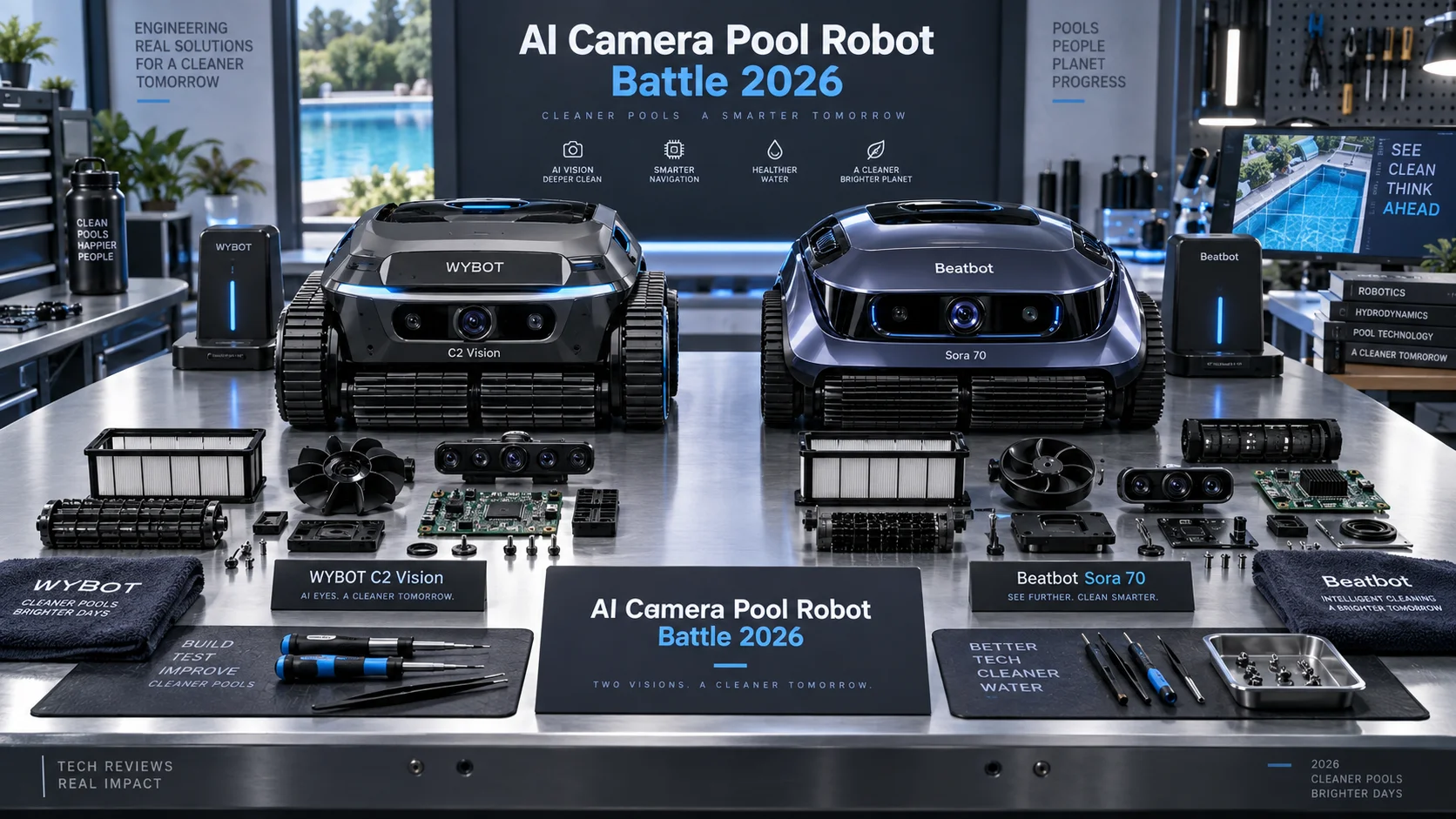 WYBOT C2 Vision vs Beatbot Sora 70: AI Camera Pool Robot Battle 2026