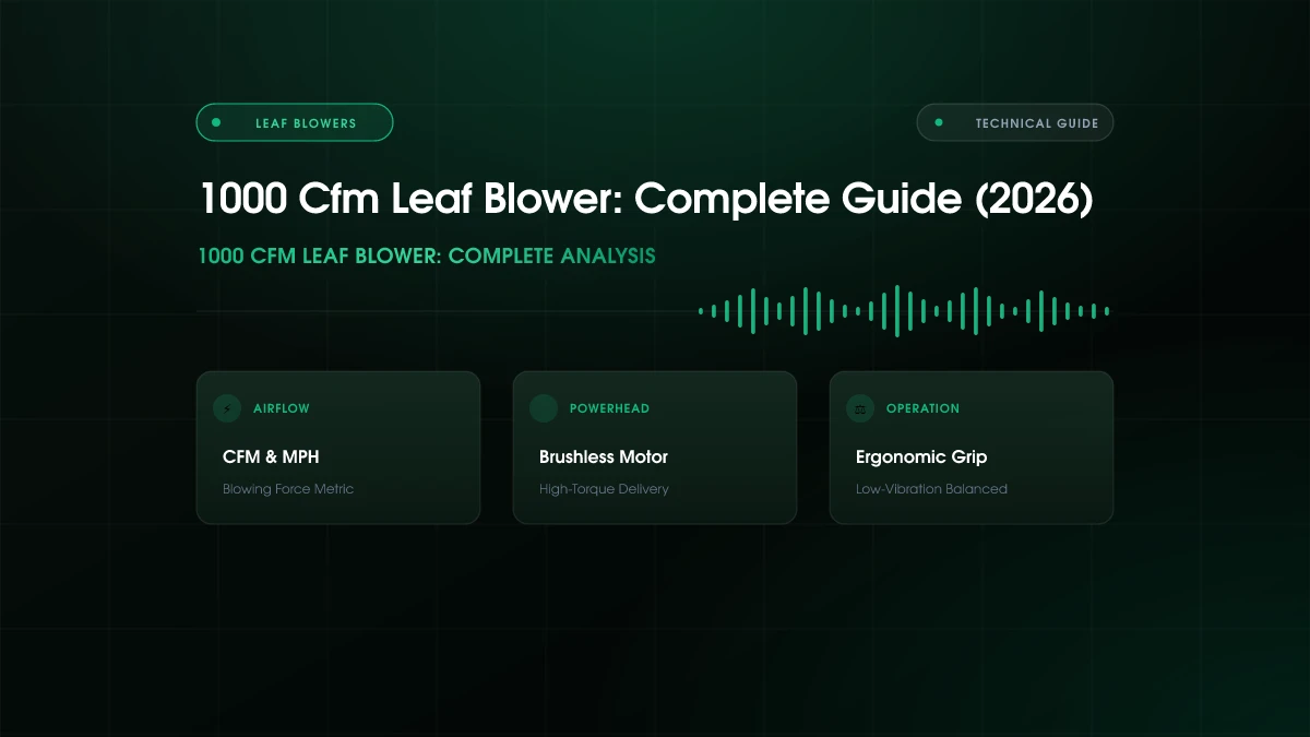 1000 Cfm Leaf Blower: Complete Guide (2026)