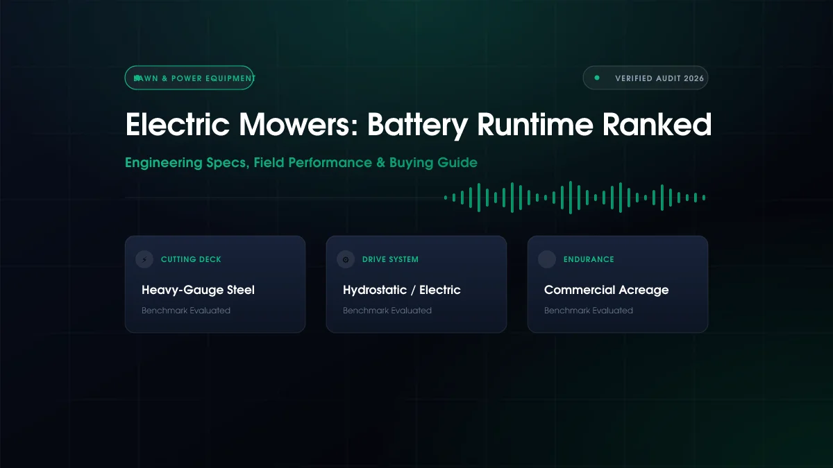 Electric Mowers: Battery Runtime Ranked