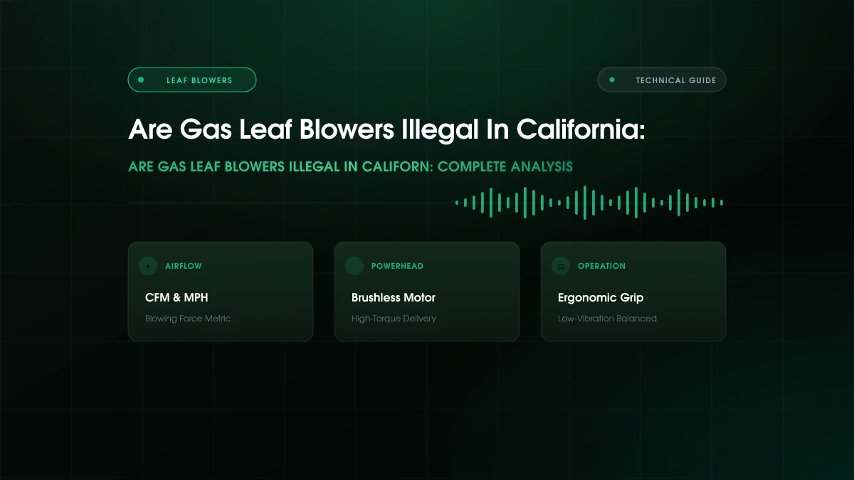 Are Gas Leaf Blowers Illegal In California: Complete Guide (2026)