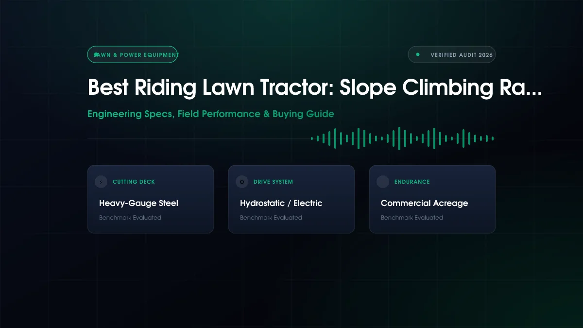 Best Riding Lawn Tractor: Slope Climbing Ranked (2026)
