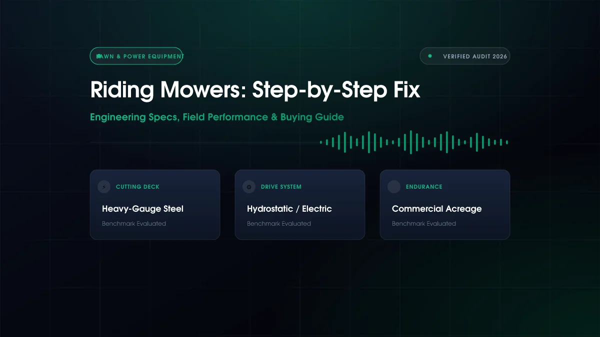 Riding Mowers: Step-by-Step Fix (2026)