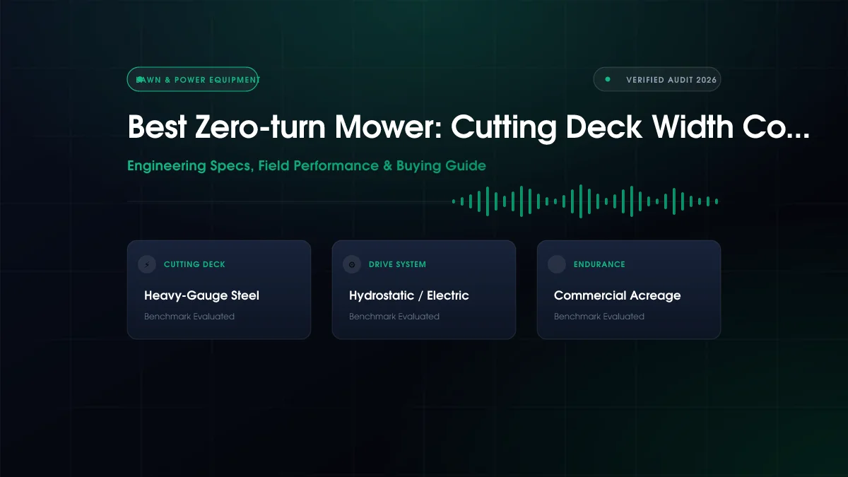 Best Zero-turn Mower: Cutting Deck Width Compared