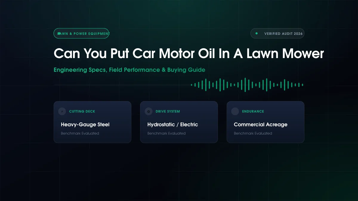 Can You Put Car Motor Oil In A Lawn Mower (2026)