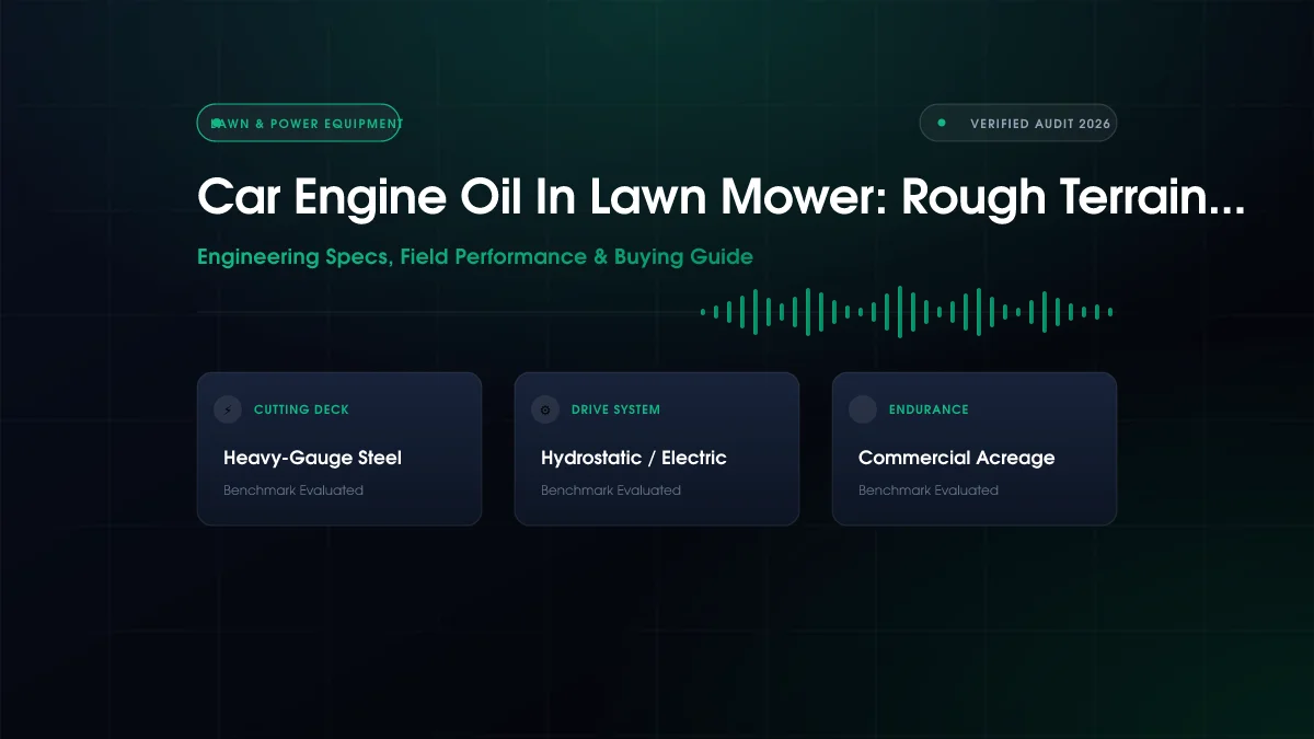 Car Engine Oil In Lawn Mower: Rough Terrain Cut Compared