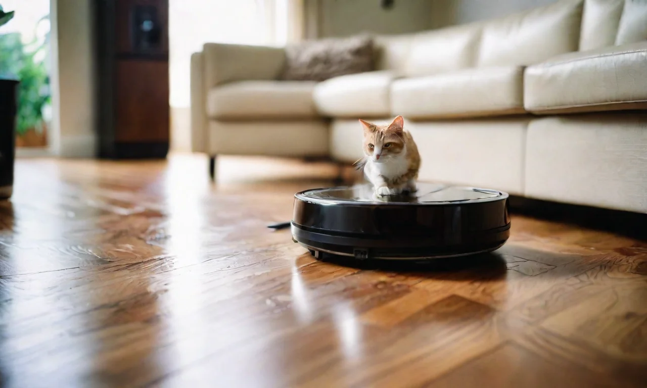 Cat Rides Robot Vacuum (2026)