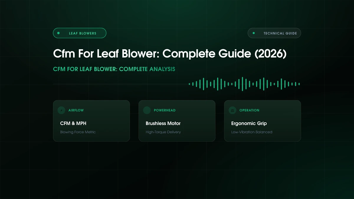 Cfm For Leaf Blower: Complete Guide (2026)